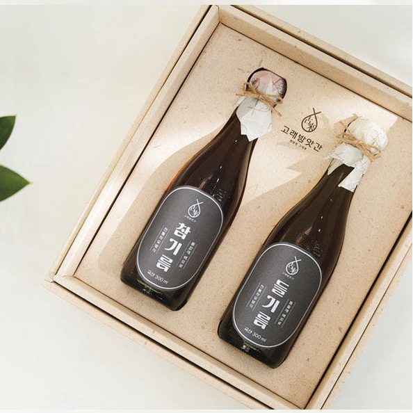 국산 참기름 들기름 300ml 선물세트 추석 명절 결혼 답례